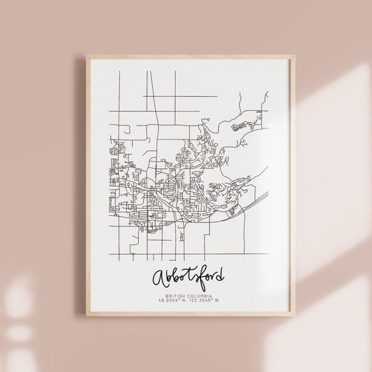 Abbotsford Minimalst Map