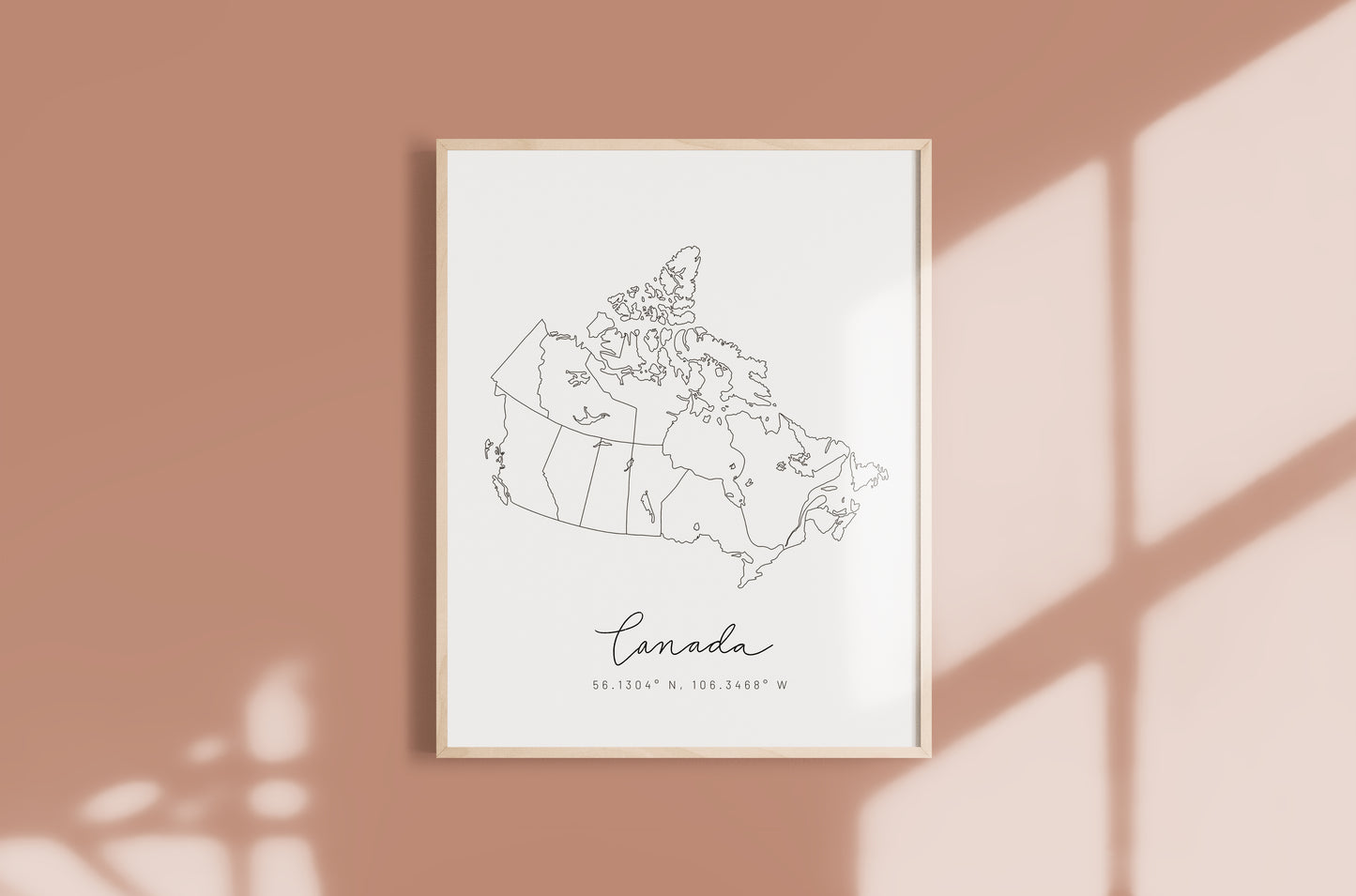 Canada Minimal Hand Drawn Map
