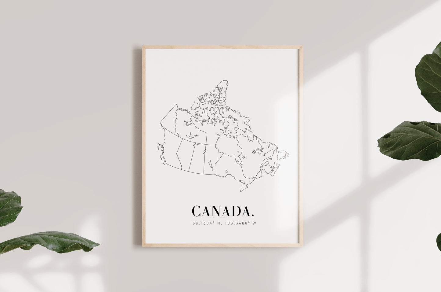 Canada Minimal Hand Drawn Map