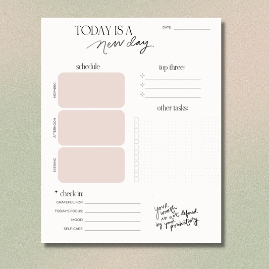 Daily Planning Notepad | ADHD Entrepreneur & WFH Task List
