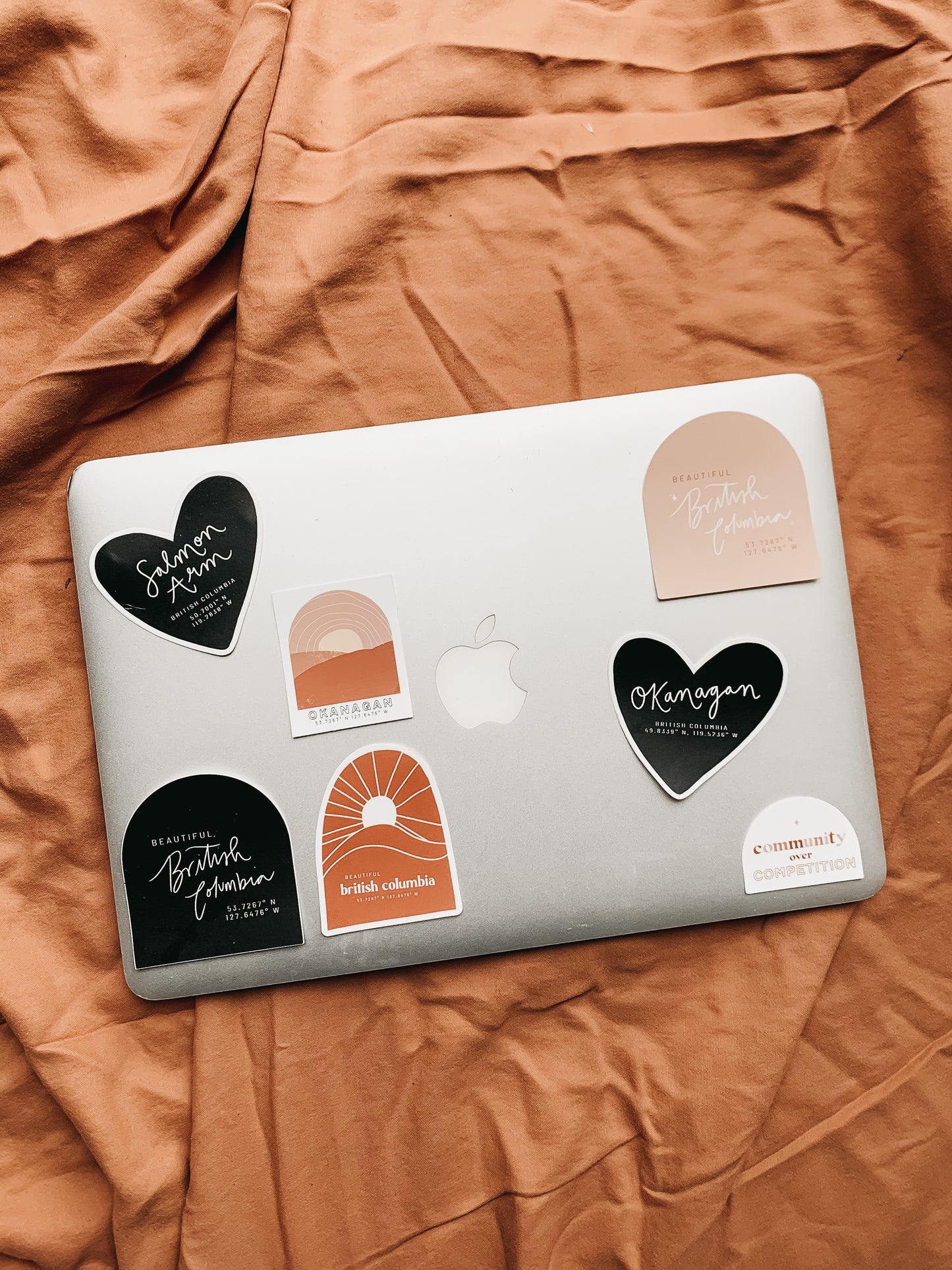 British Columbia Sticker | Burnt Orange Boho British Columbia Sicker