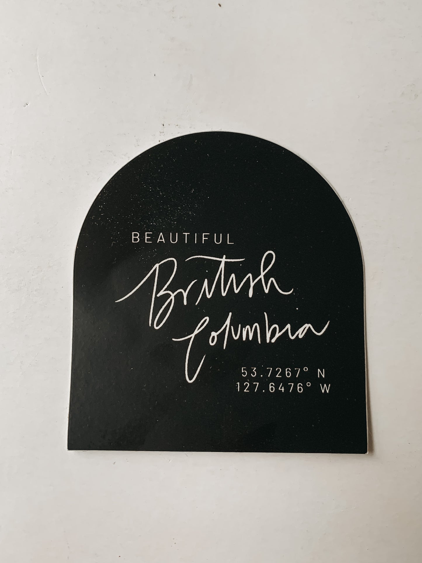 British Columbia Arch Sticker | Hand Lettered British Columbia