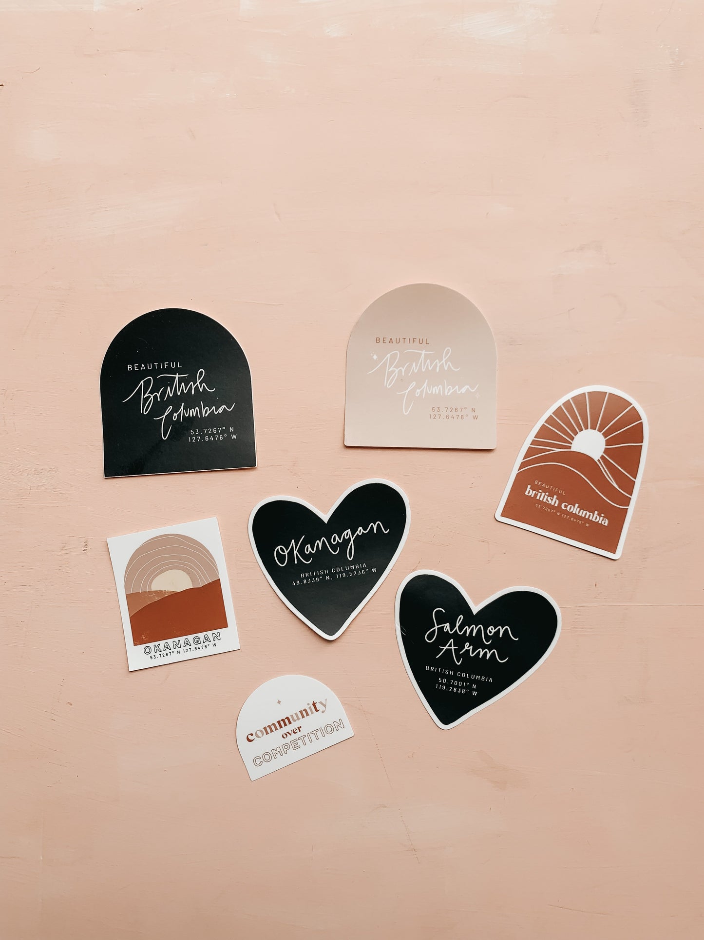 British Columbia Arch Sticker | Hand Lettered British Columbia