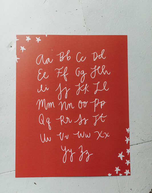 Boho Nursery ABCs Terracotta | 8x10 Print