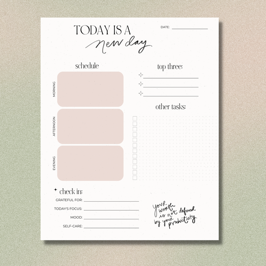 Productivity Notepad DIGITAL DOWNLOAD