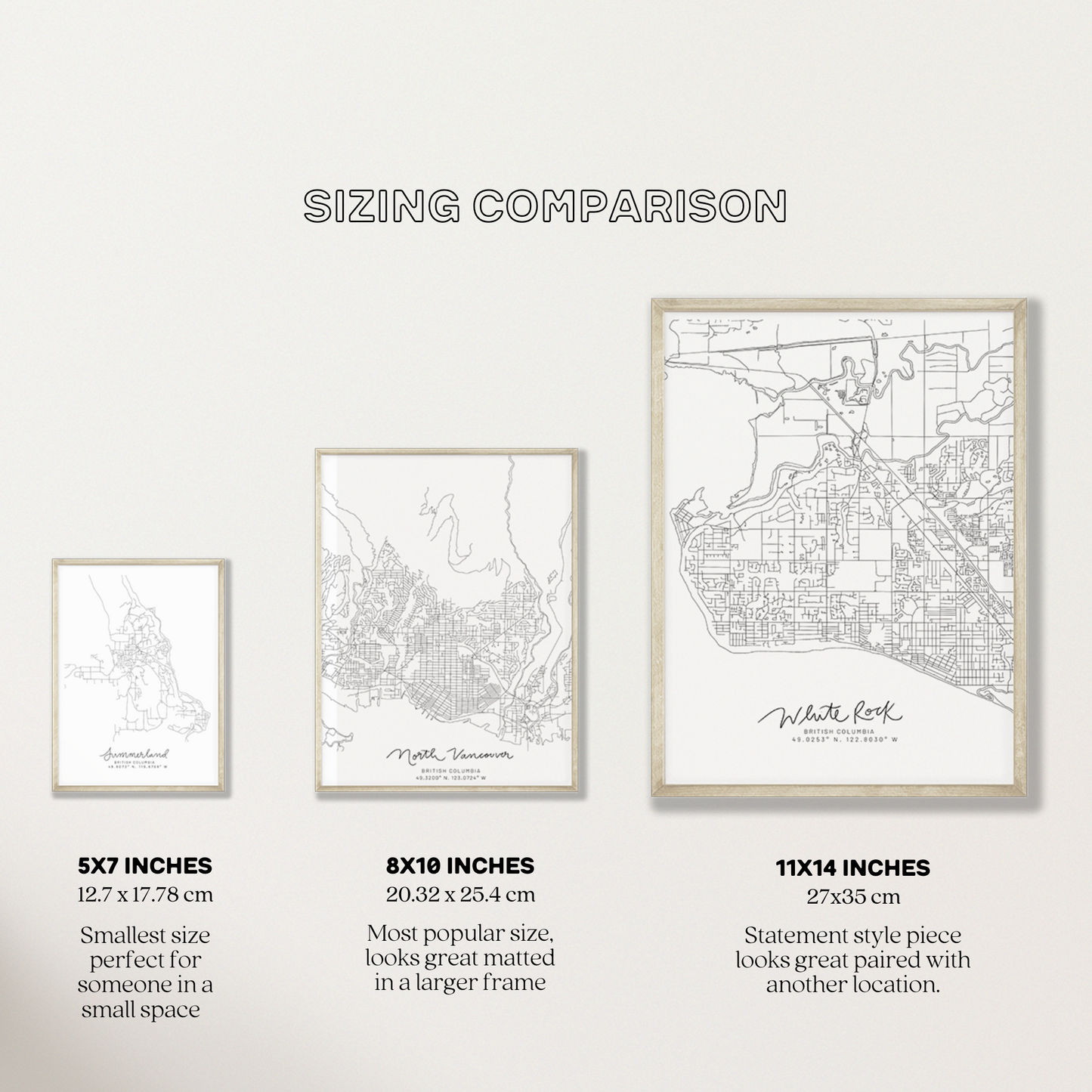 Cranbrook, British Columbia Minimal Hand Drawn Map