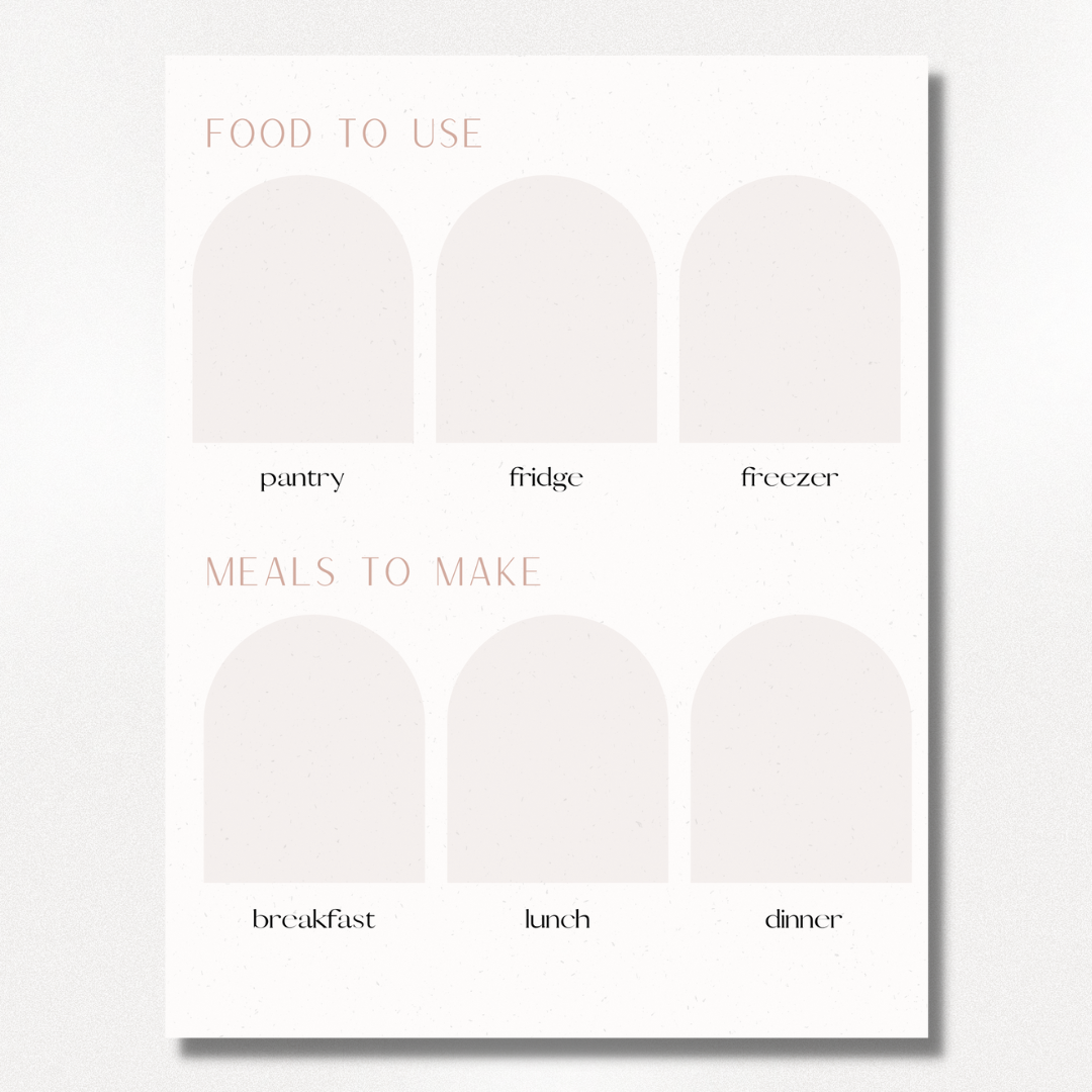 Waste Less Meal Planning Notepad